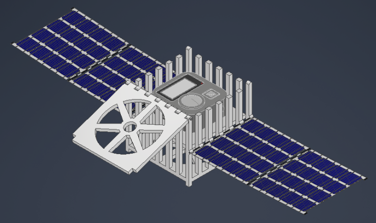 Full CubeSat assembly with solar panels